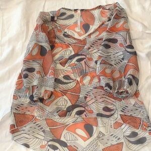 Renee C. Sheer Patterned Top Size Small